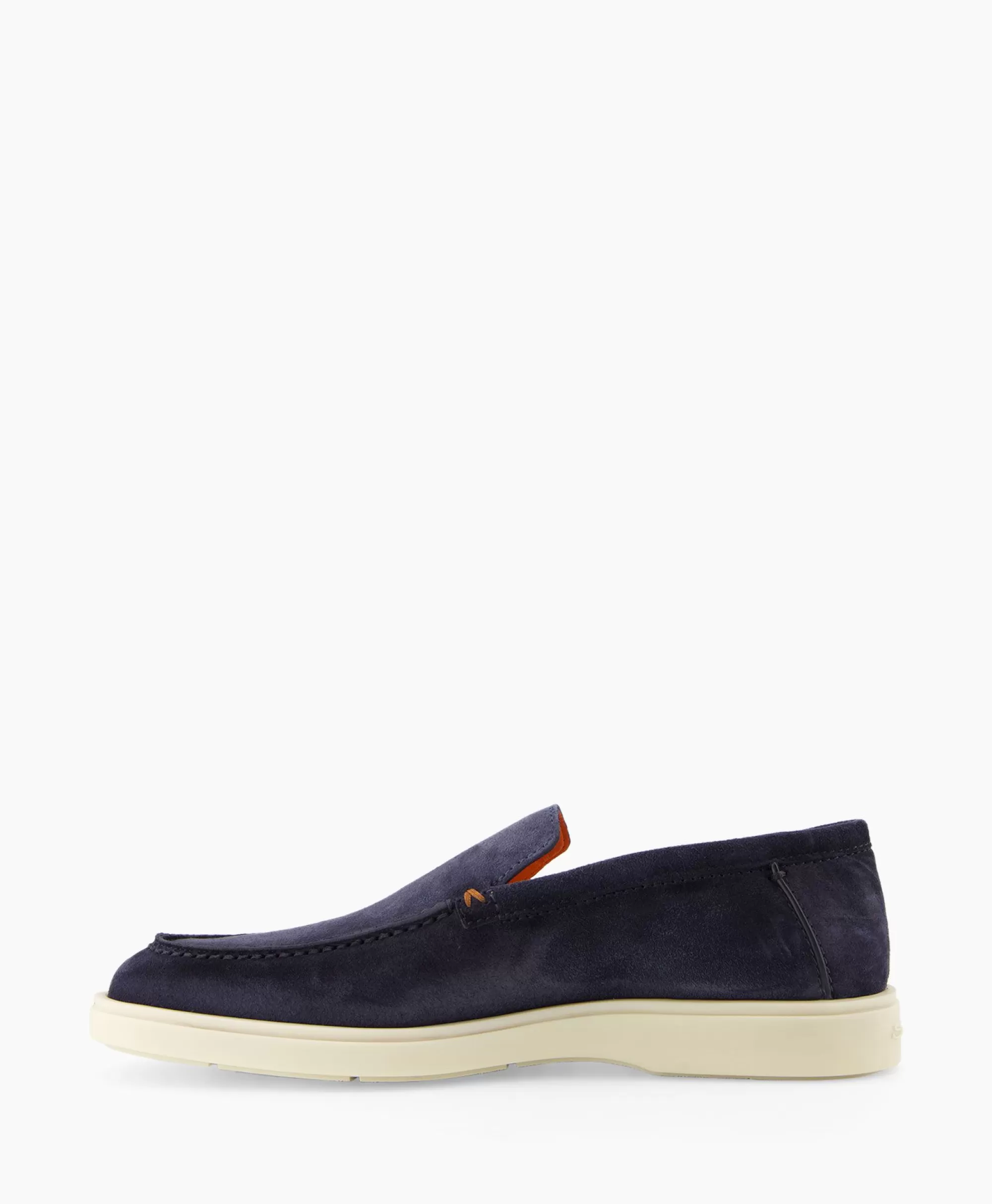 Mocassini Eleganti Santoni in Pelle Pregiata - Design Botanico/A-Gex Blu Elettrico con Fodera Artigianale
