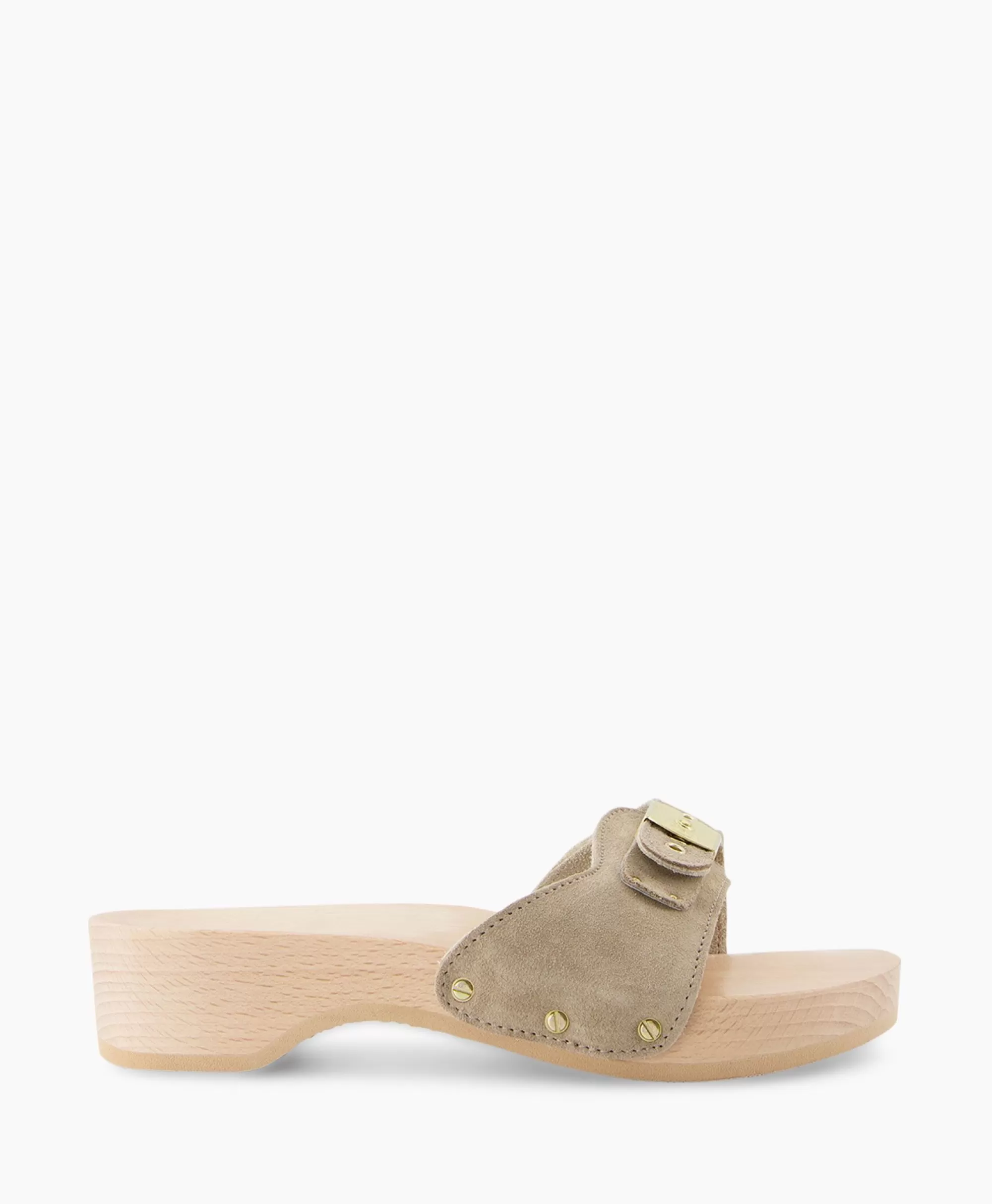 Scholl Iconiche Pescura: Sandali con Tacco Comodo in Beige Naturale