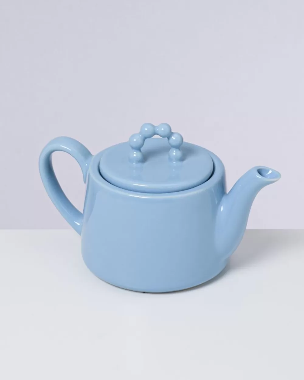 Teiera Elegante Seia in Tonalità Azzurro Chiaro con Motivi Floreali - Design Moderno per la Tua Collezione