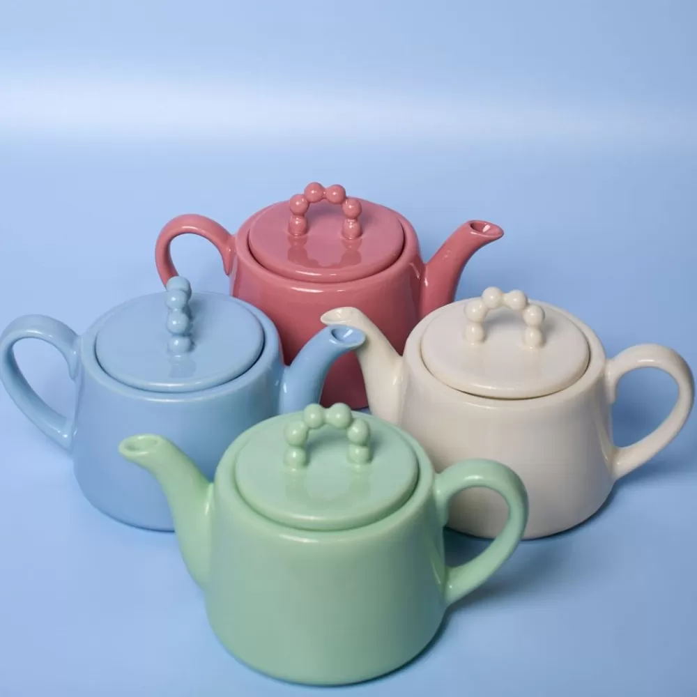 Seia - Teiera Elegante con Decorazioni Floreali e Tocco Matcha, Design Moderno per Appassionati di Tè