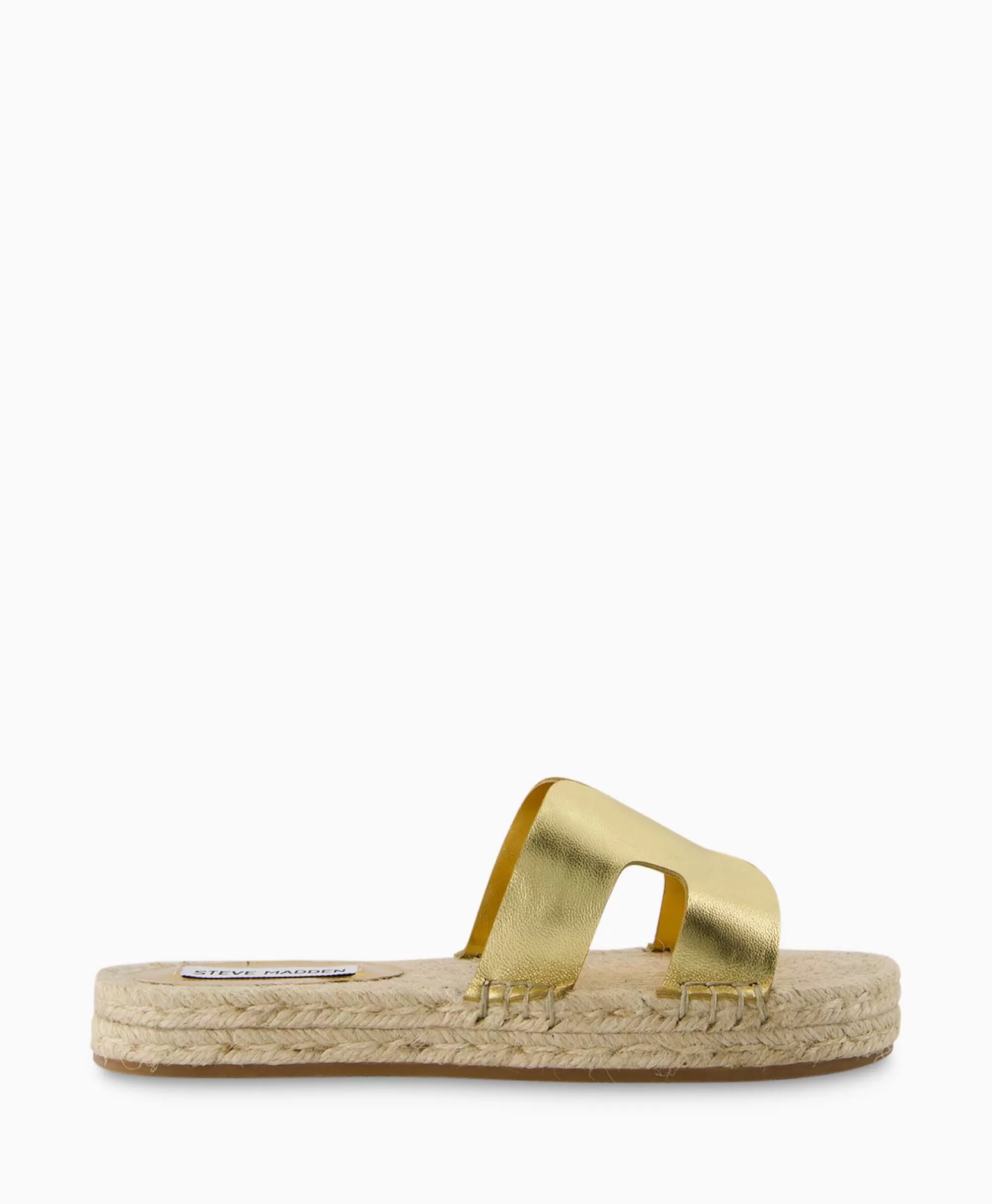 Steve Madden Sandal Allegria - Comode Scarpe Estive in Pelle Oro con Tacco Basso e Stile Moda