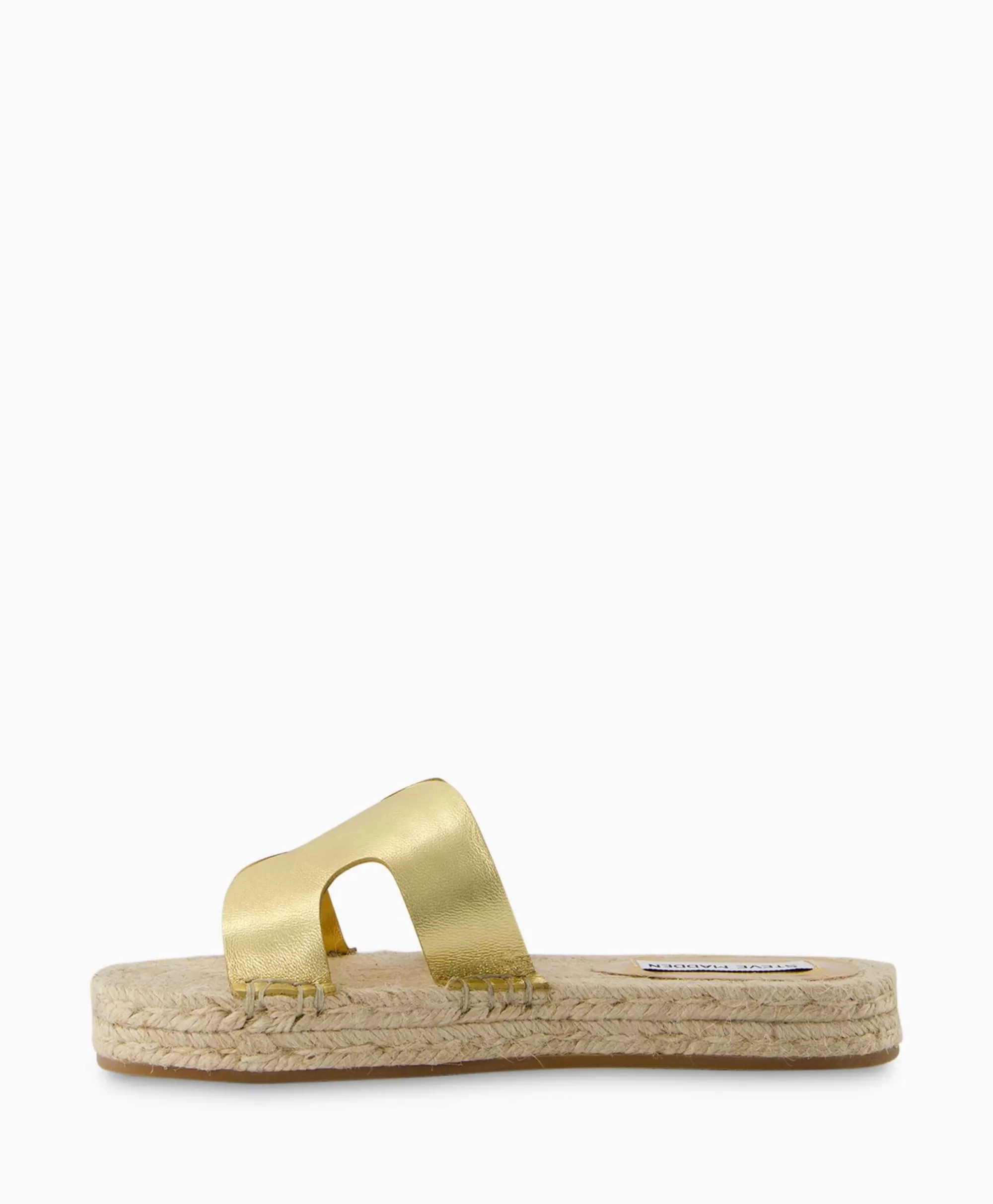 Steve Madden Sandal Allegria - Comode Scarpe Estive in Pelle Oro con Tacco Basso e Stile Moda