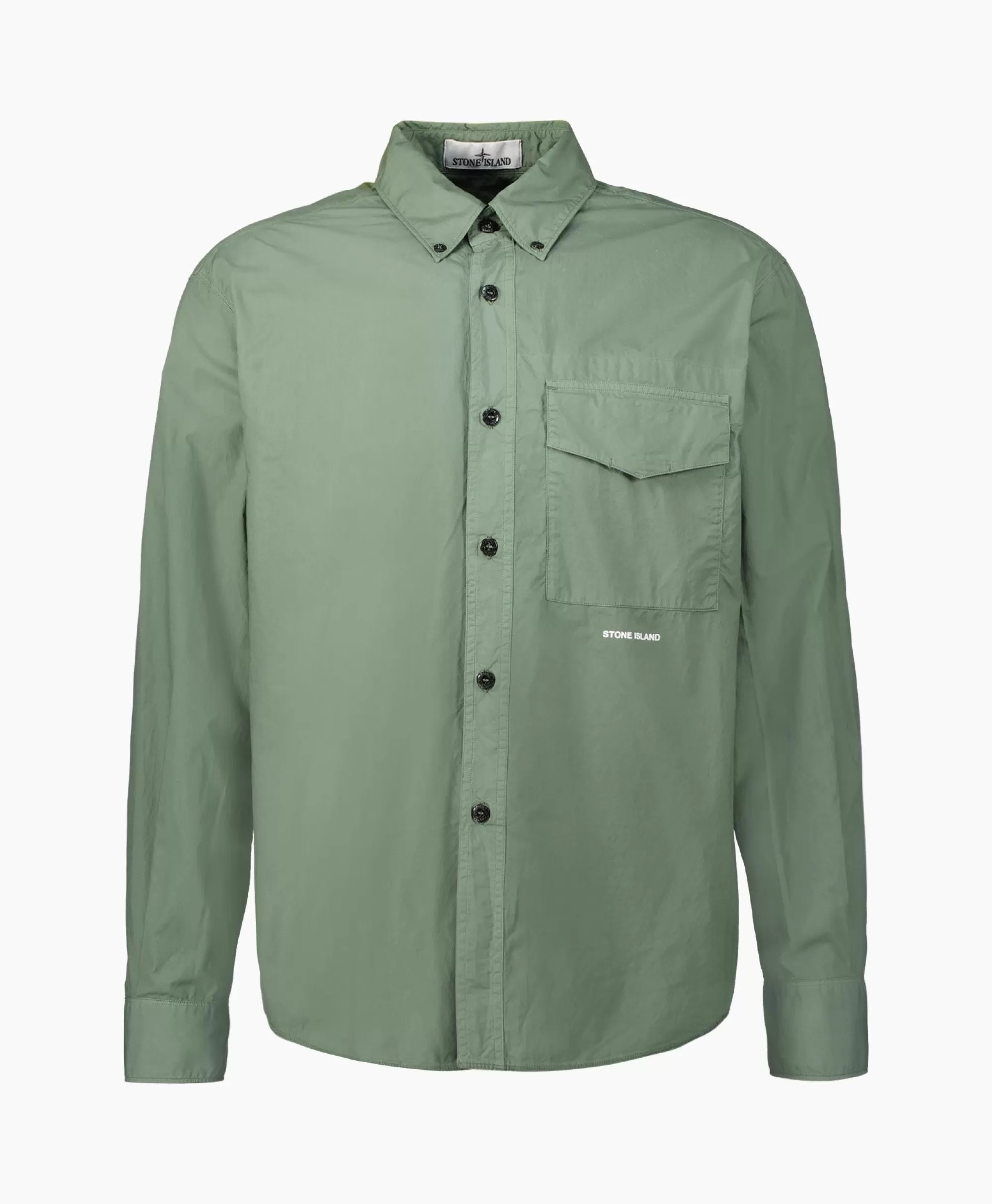 Jassen × Stone Island - Giacca Overshirt in Cotone Stile Urban, Marrone Antracite - Modello 11705 per Look Autunnali