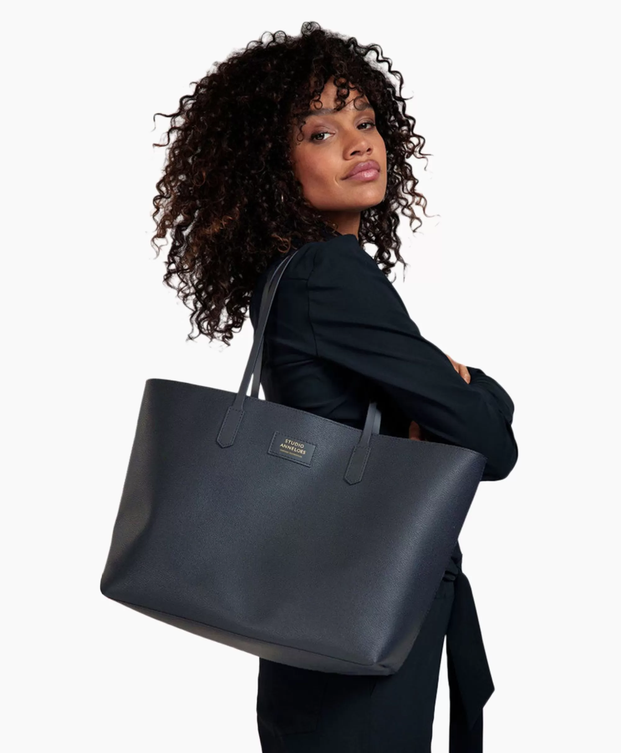 Borsa Sportiva Comoda in Tinta Unica Blu Scuro, Design Moderno - Tassen Studio Anneloes SA
