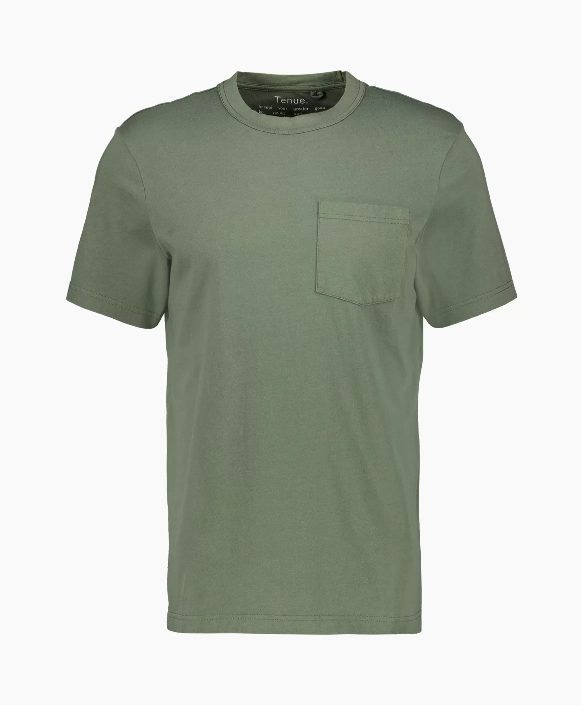 Maglietta Uomo - Stile Casual con Taschino, Maniche Corte Verde John | T-Shirt Premium per Tutti i Giorni