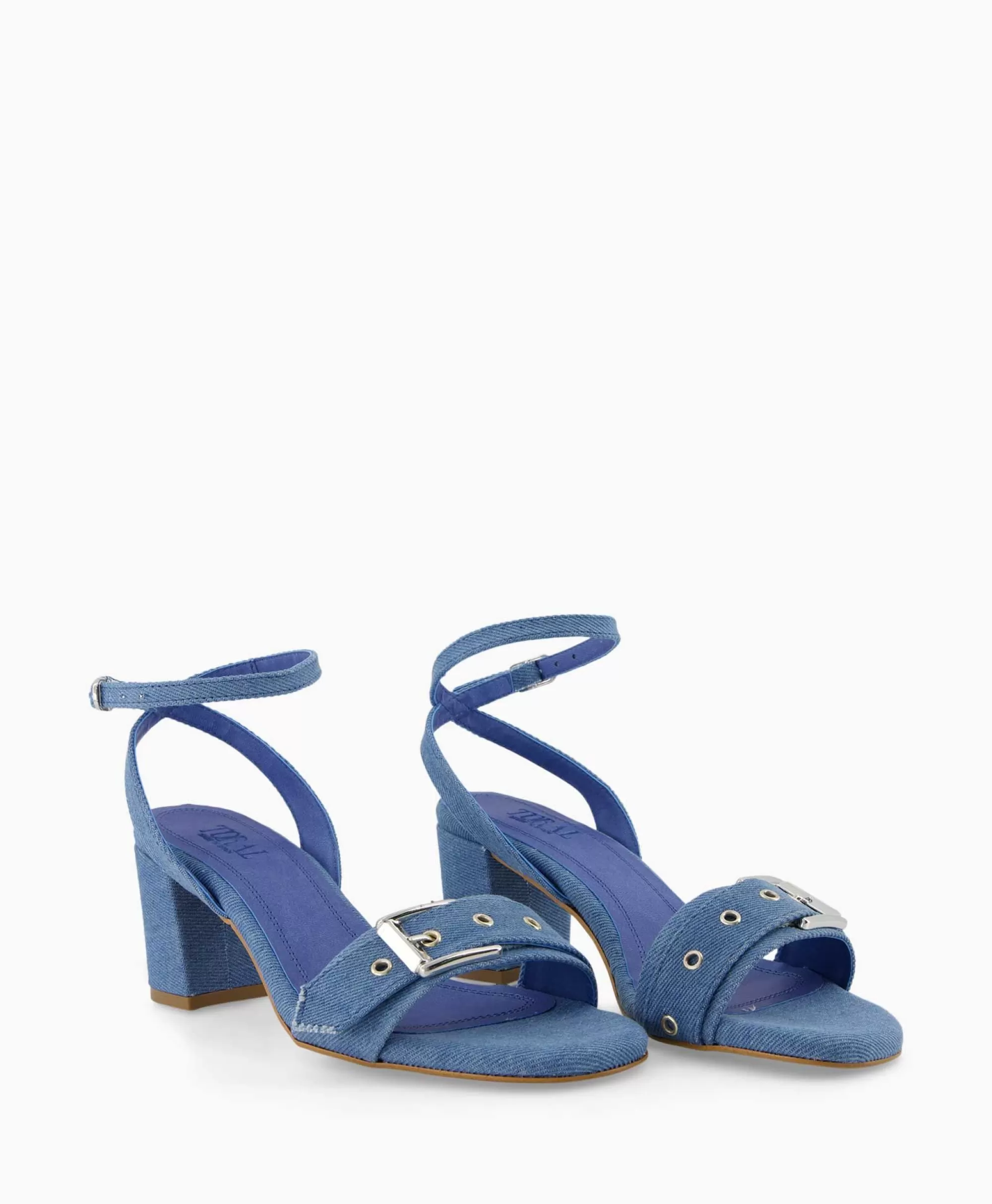Toral Sandali con Tacco Medio Melissa - Donna, Colore Blu Cielo, Moda Estiva Comoda