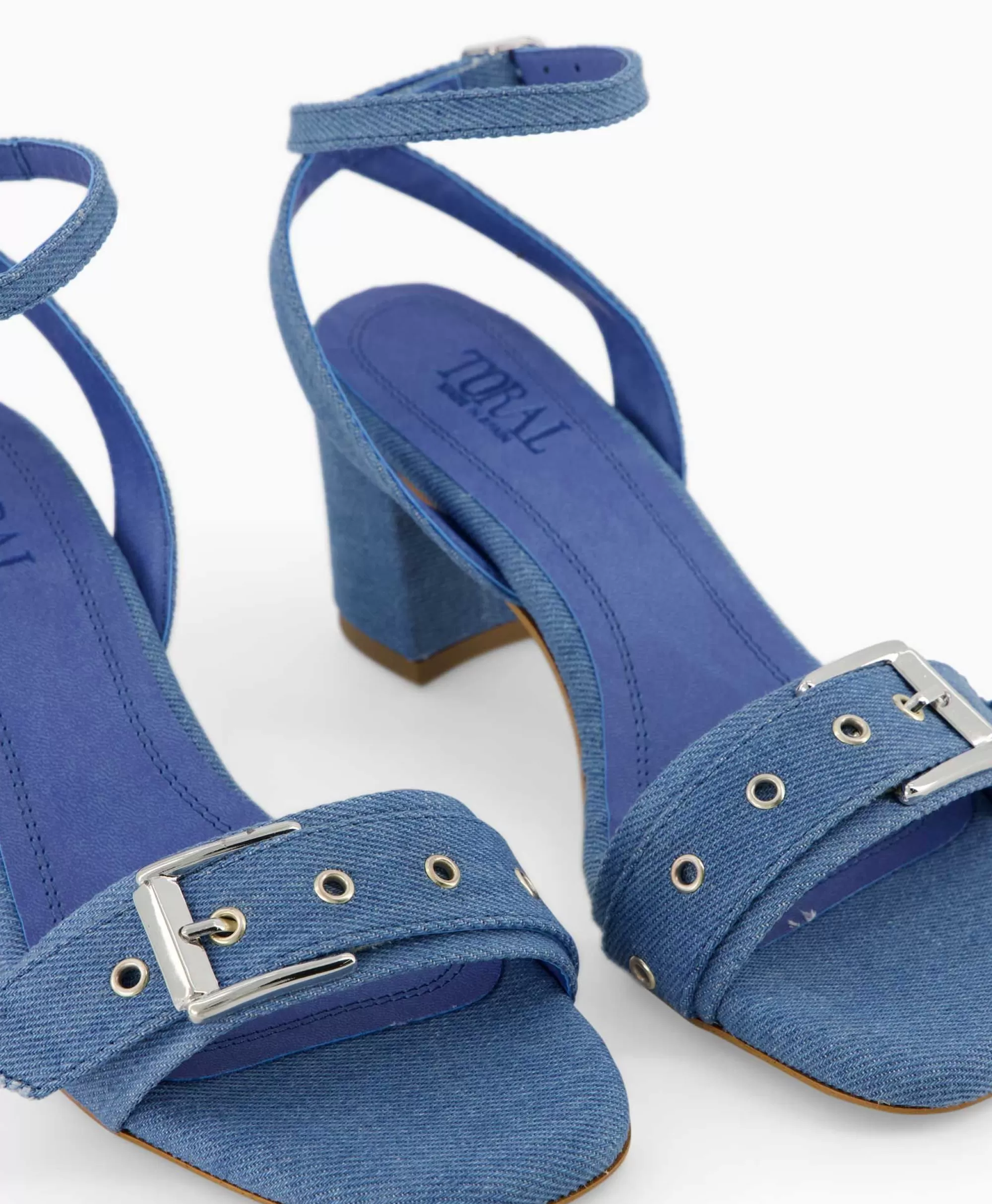 Toral Sandali con Tacco Medio Melissa - Donna, Colore Blu Cielo, Moda Estiva Comoda