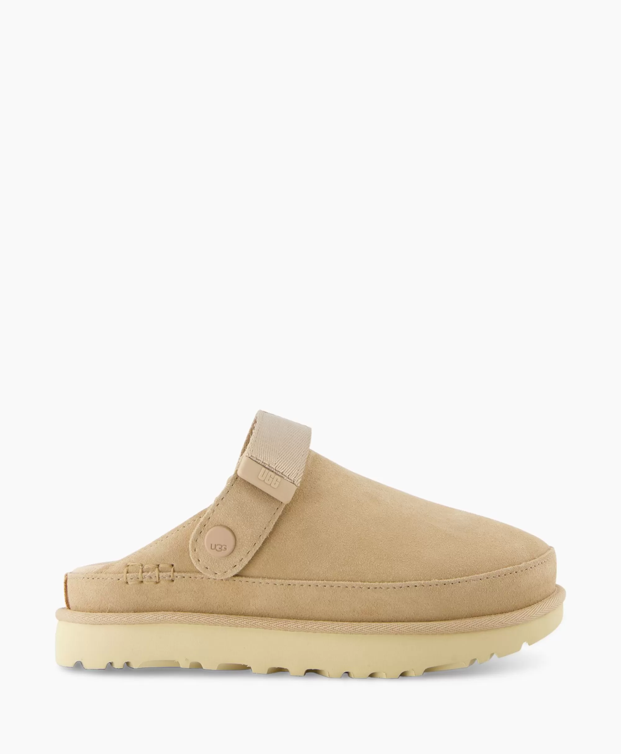 Ugg Sandali Comfort Senza Tacco Goldenstar - Clog in Tinta Unica Beige con Rifiniture Dorate