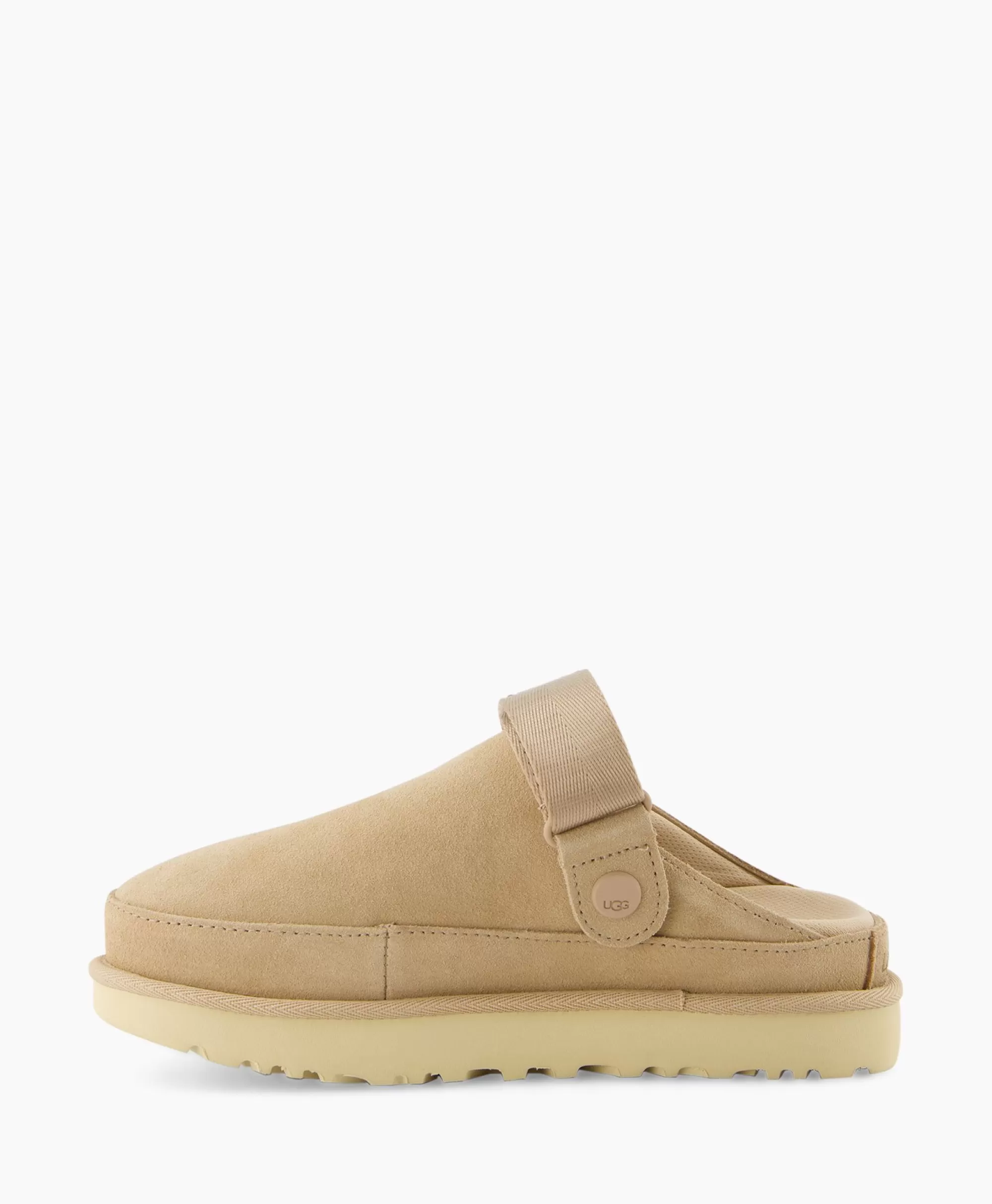 Ugg Sandali Comfort Senza Tacco Goldenstar - Clog in Tinta Unica Beige con Rifiniture Dorate