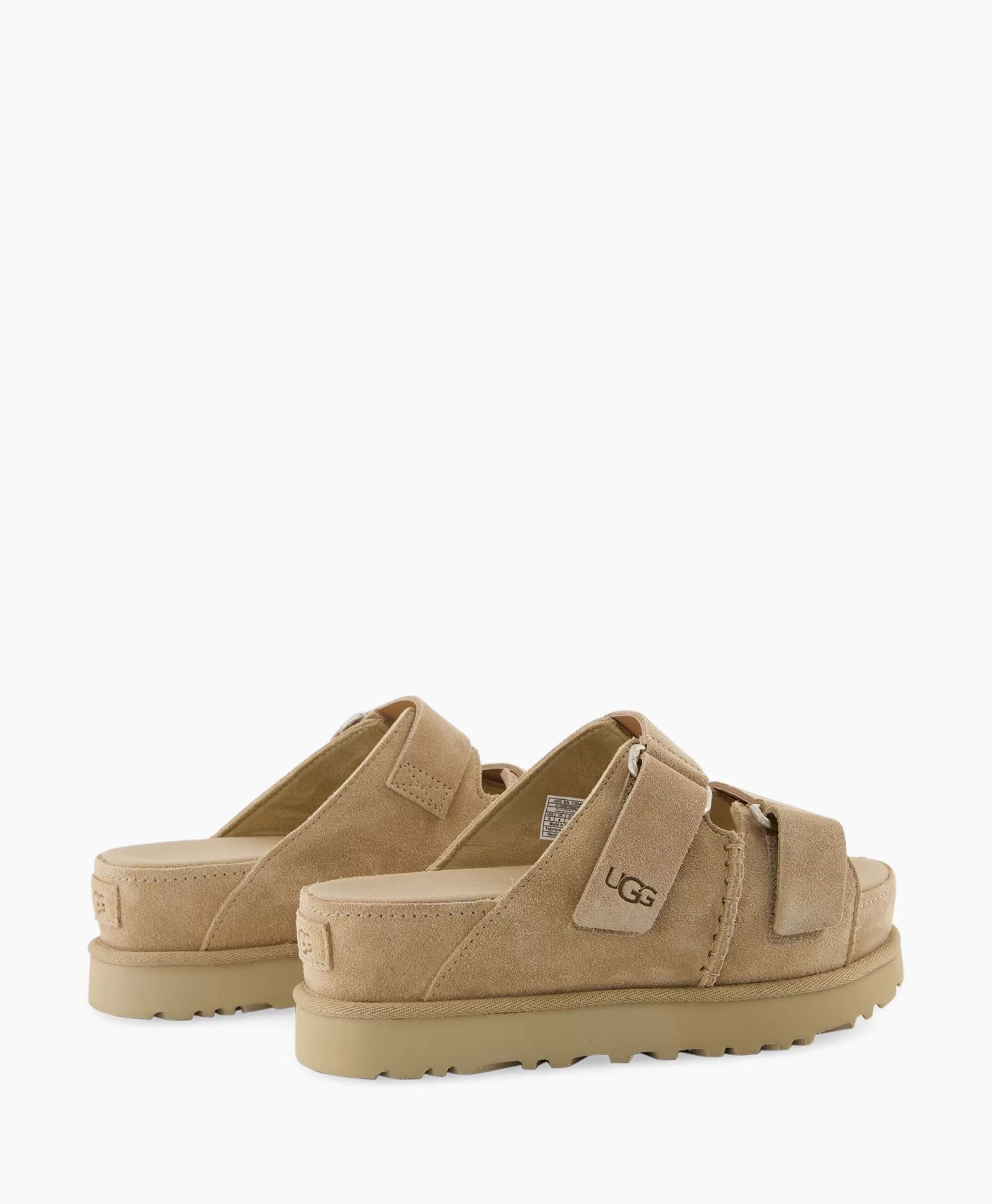 UGG Sandali Comfort Donna con Suola Goldenstar - Design Senza Tacco in Beige Sabbia