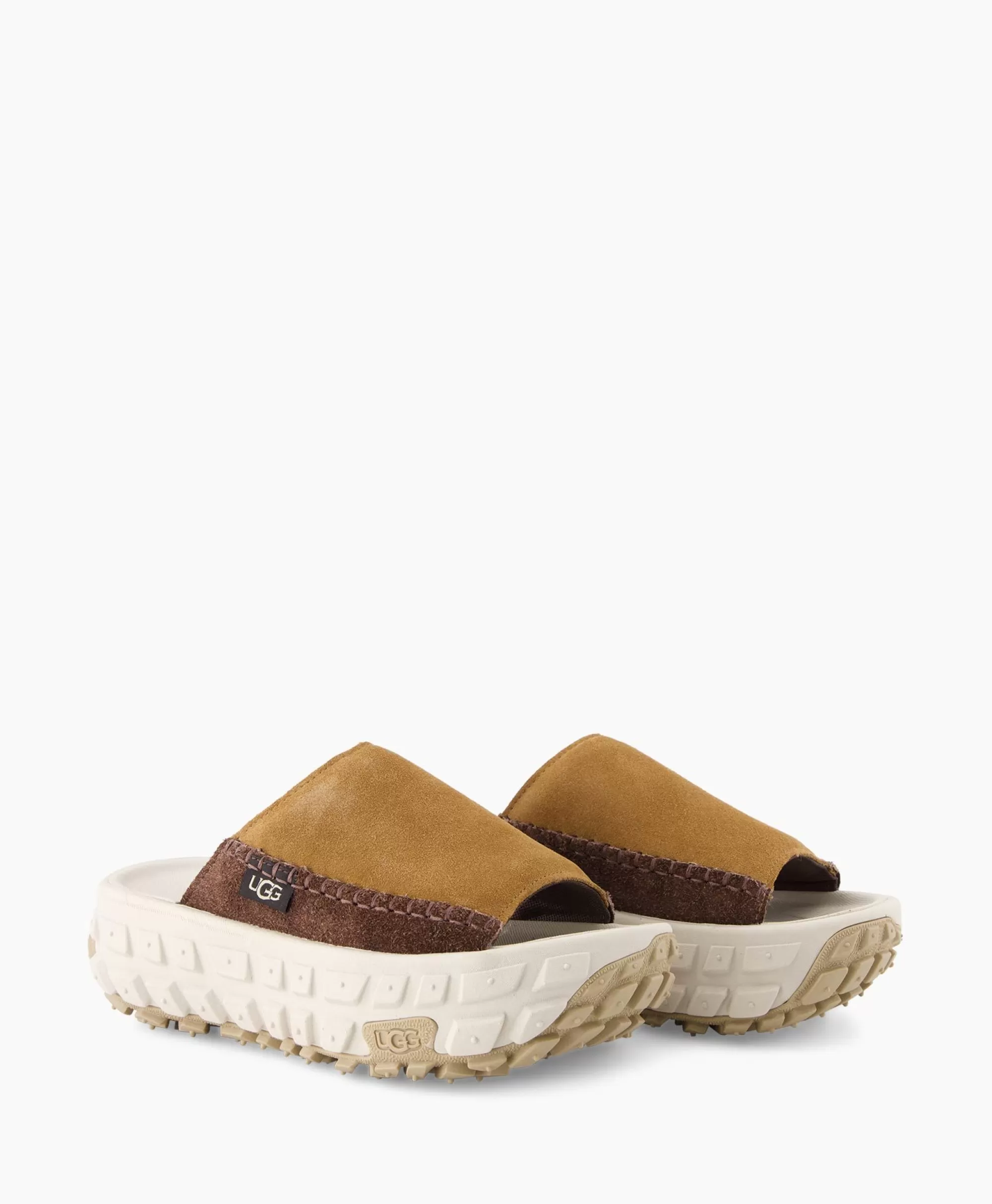 Ugg - Sandali Comodi Senza Tacco Stile Casual Venture Daze, Design Morbido in Tono Beige Chiaro