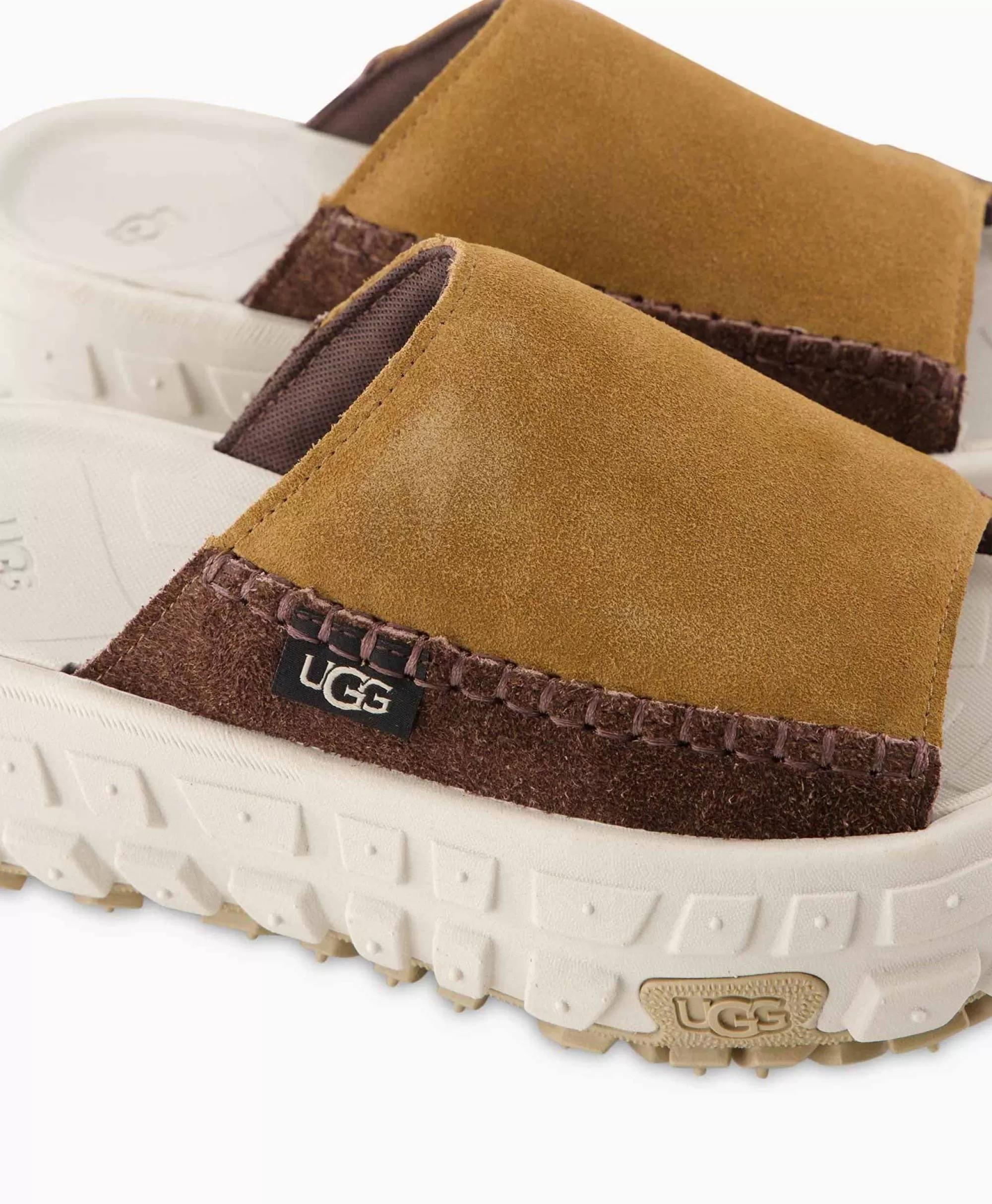 Ugg - Sandali Comodi Senza Tacco Stile Casual Venture Daze, Design Morbido in Tono Beige Chiaro