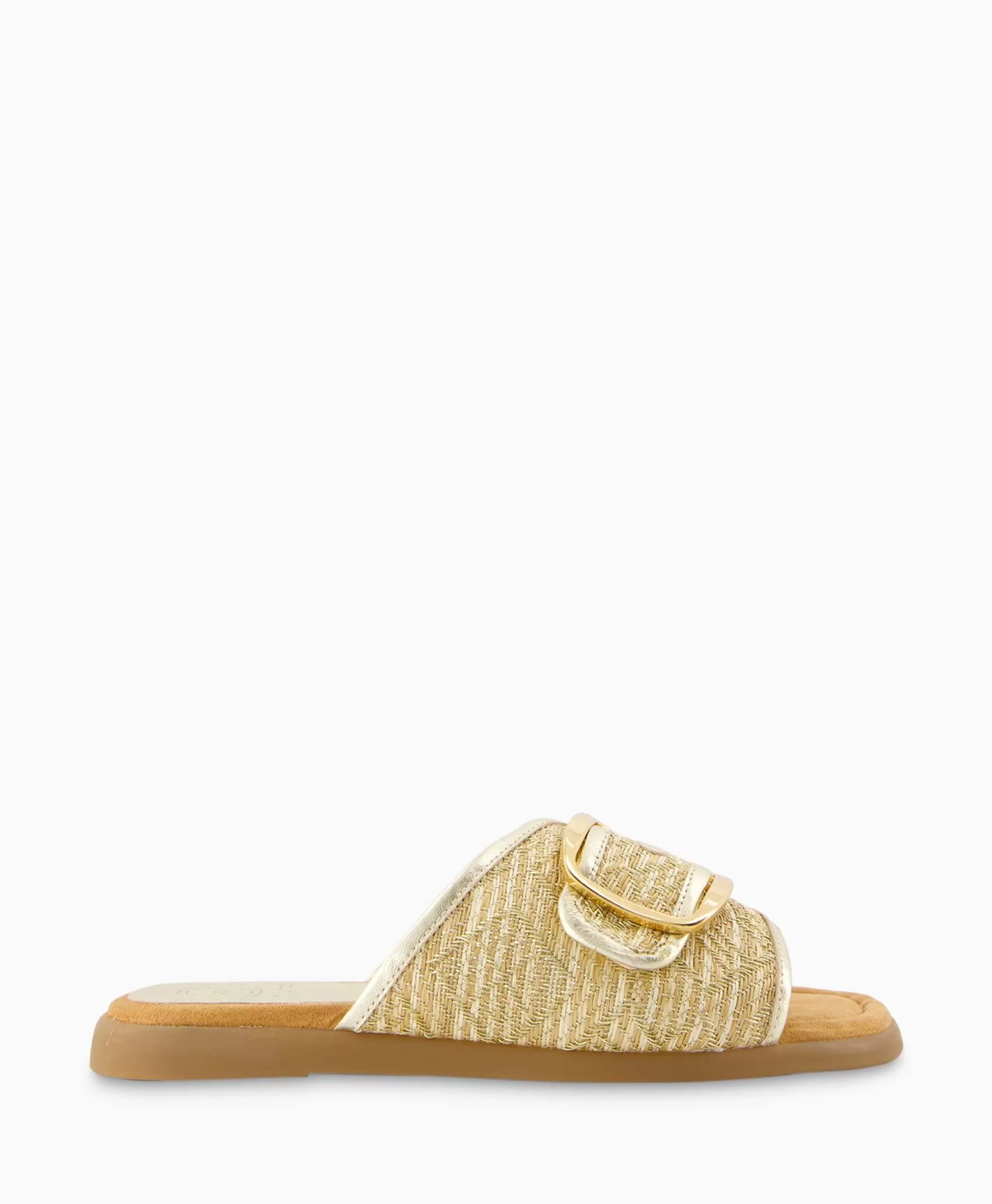 Sandali Unisa Crayyu in Pelle Oro con Tacco Basso - Design Minimalista Estate 2024