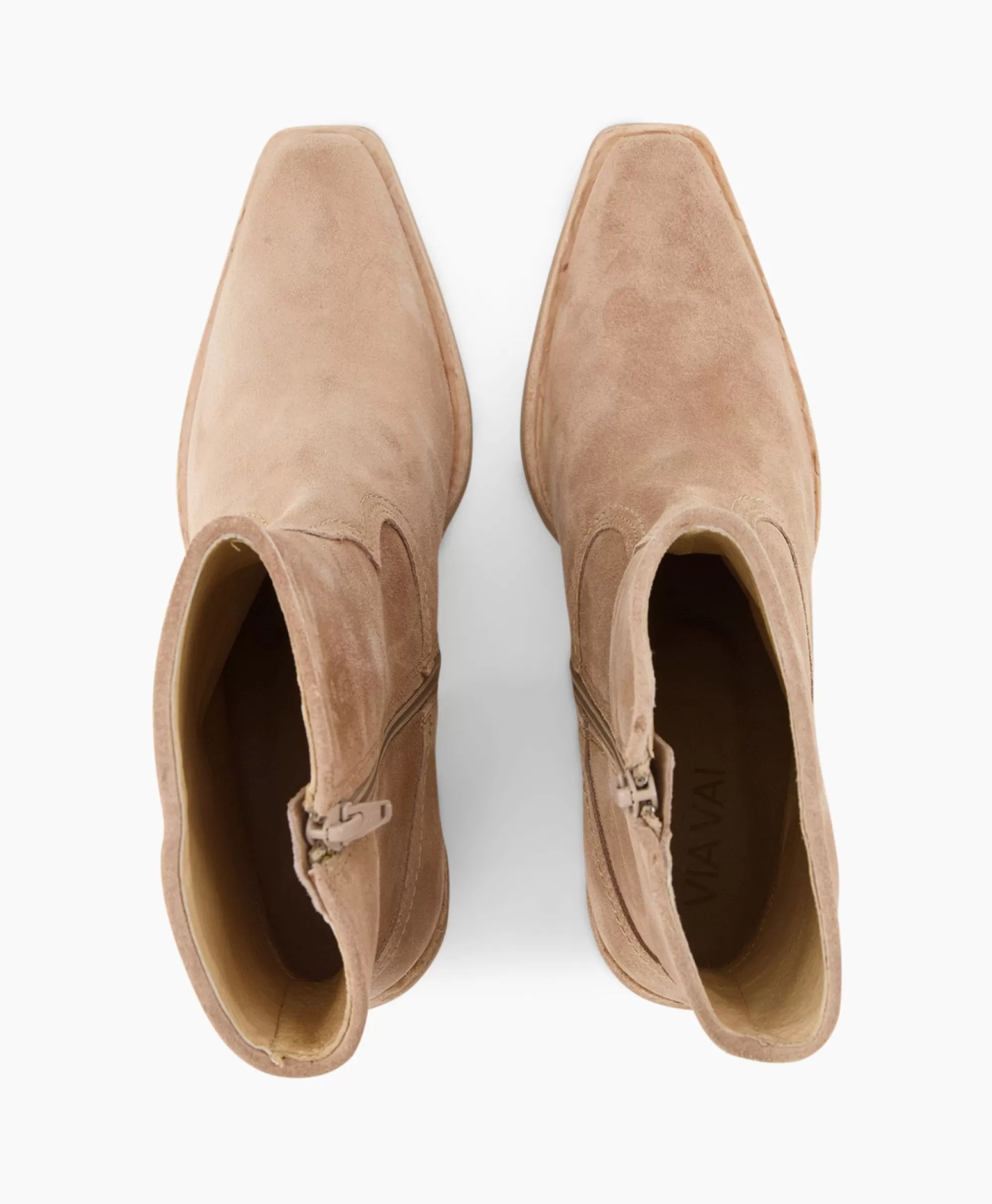 Stivaletti Eleganti Via Vai - Modello Eveline in Pelle Morbida Beige