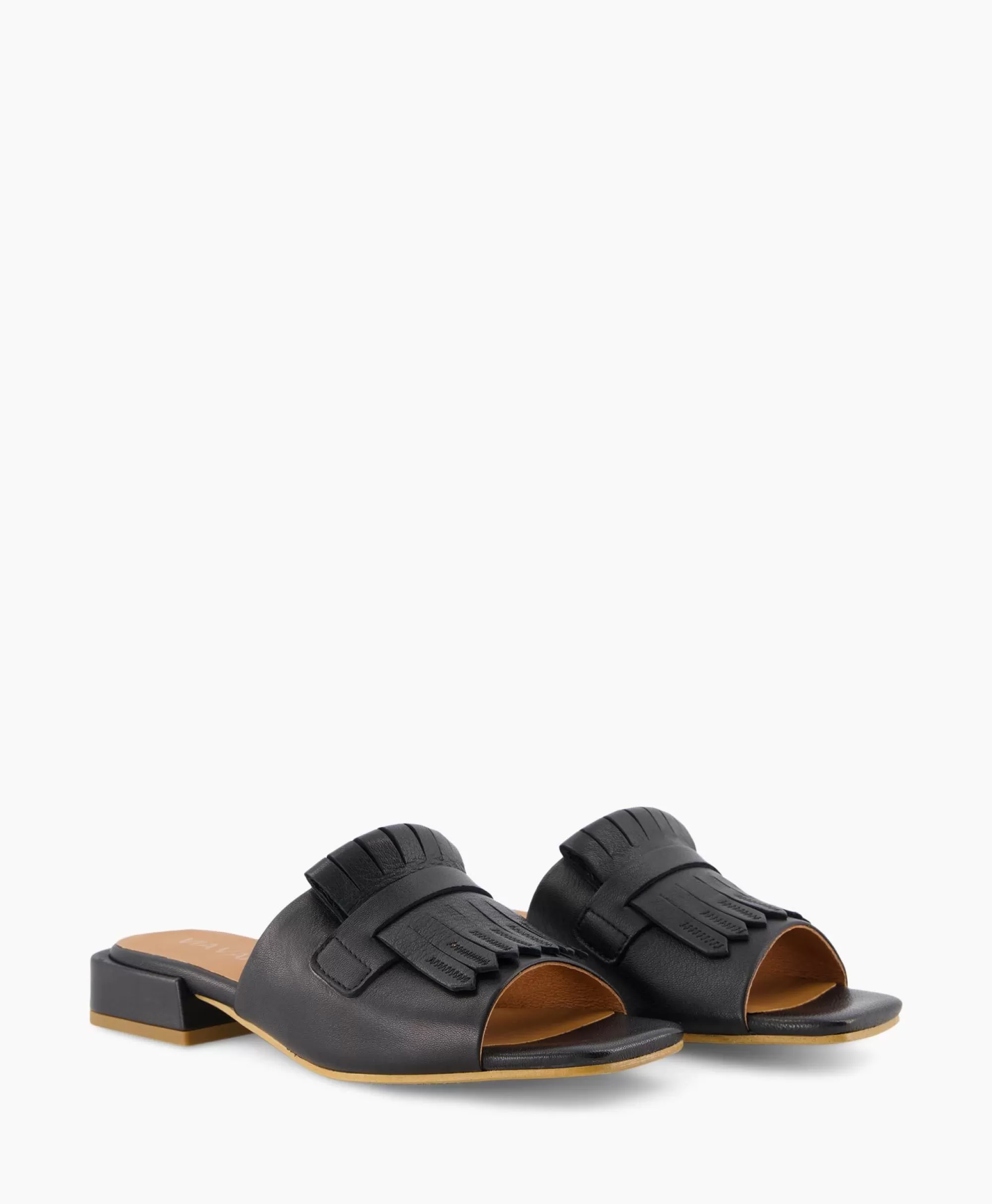 VIA VAI - Sandali con Tacco a Zanne Modello Randy in Nero, Design Moderno e Confortevole per Look Elegante