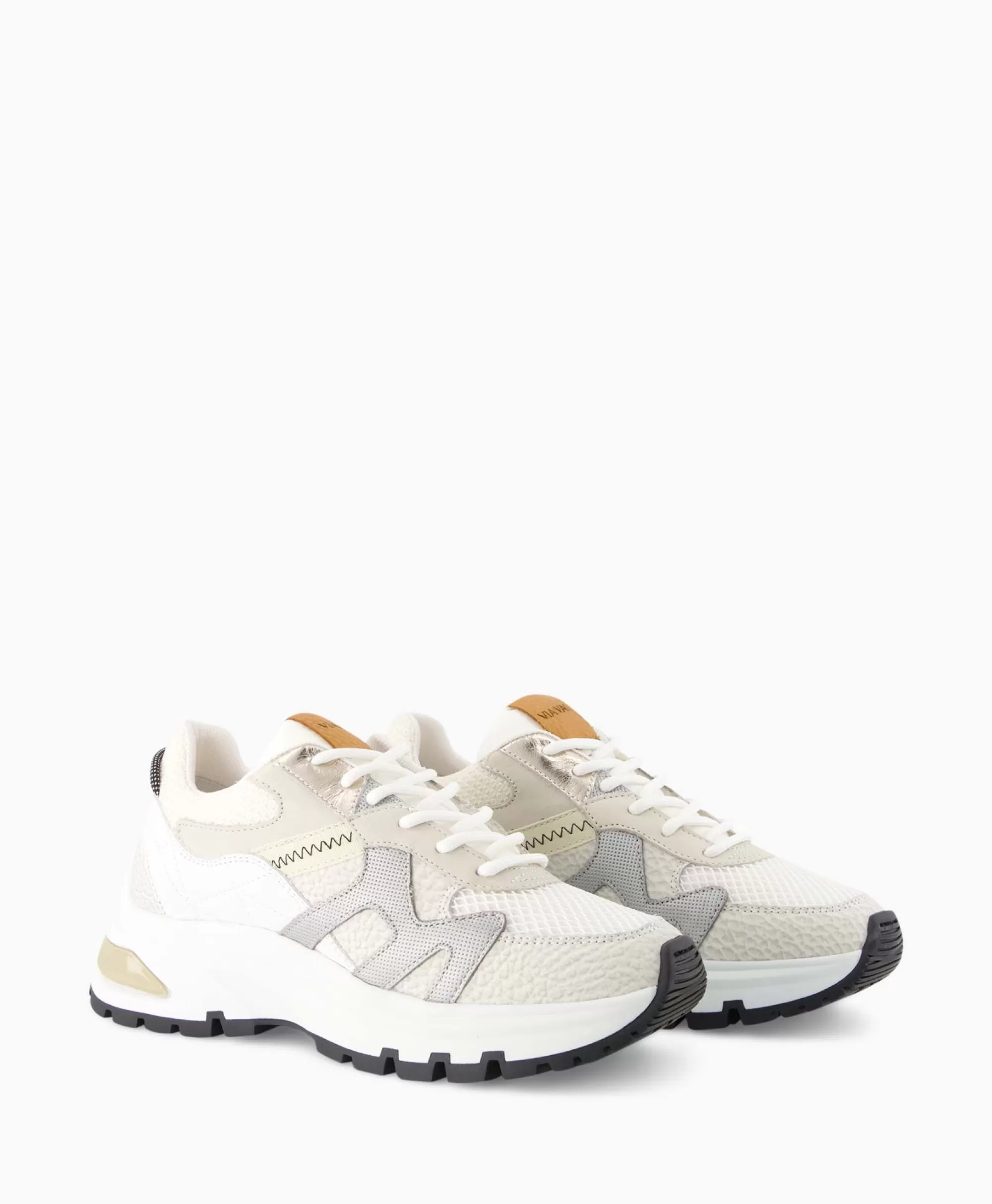 Scarpe Sportive Via Vai Liz Finley - Design Essenziale in Pelle Bianca con Suola Ammortizzata, Stile Casual Unisex per Tutto il Giorno