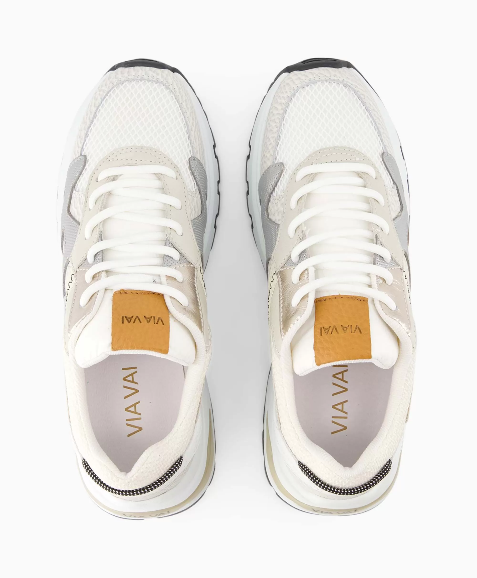 Scarpe Sportive Via Vai Liz Finley - Design Essenziale in Pelle Bianca con Suola Ammortizzata, Stile Casual Unisex per Tutto il Giorno