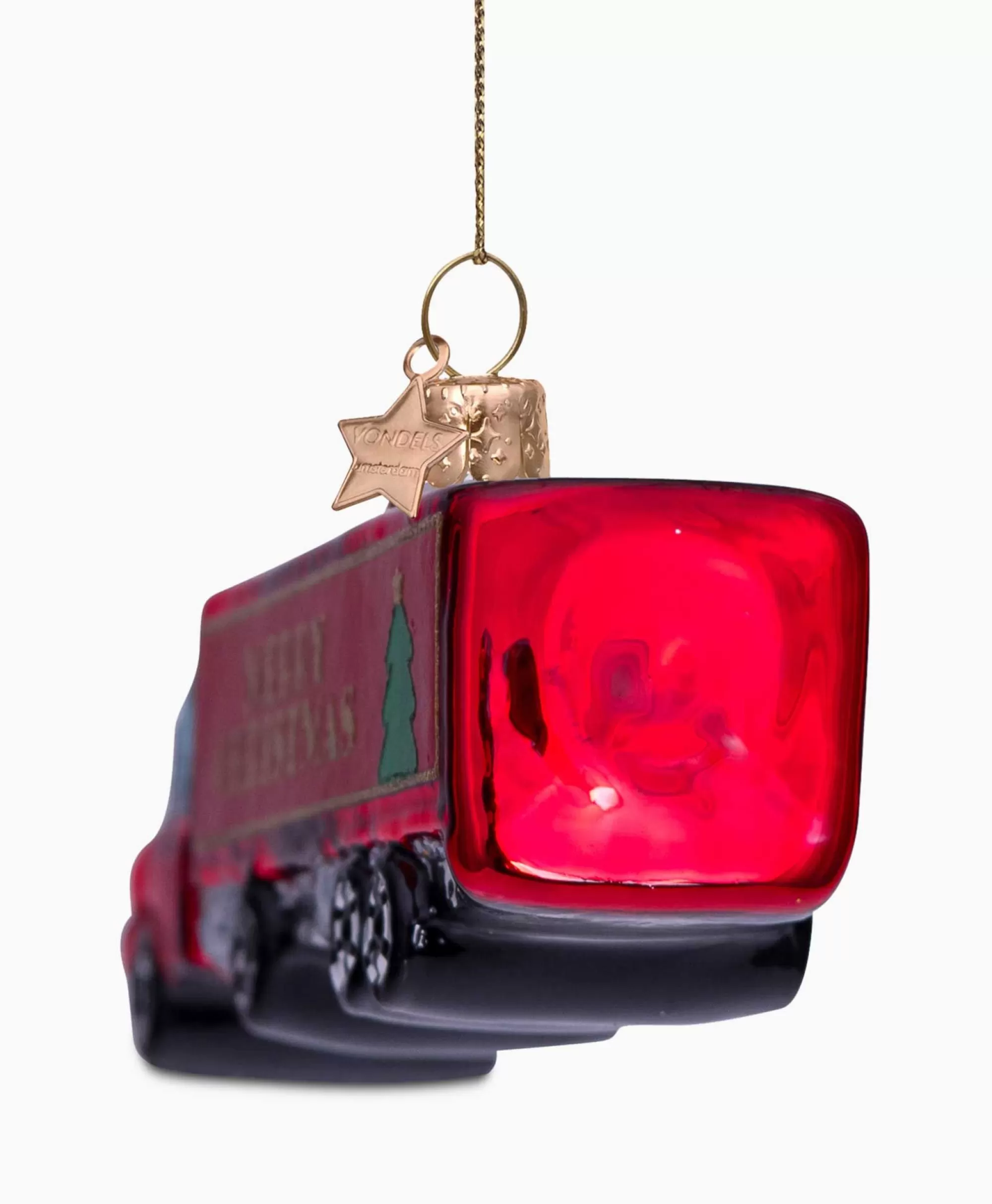Decorazione Natalizia Camioncino con Sfera Vondels - Rosso Festivo