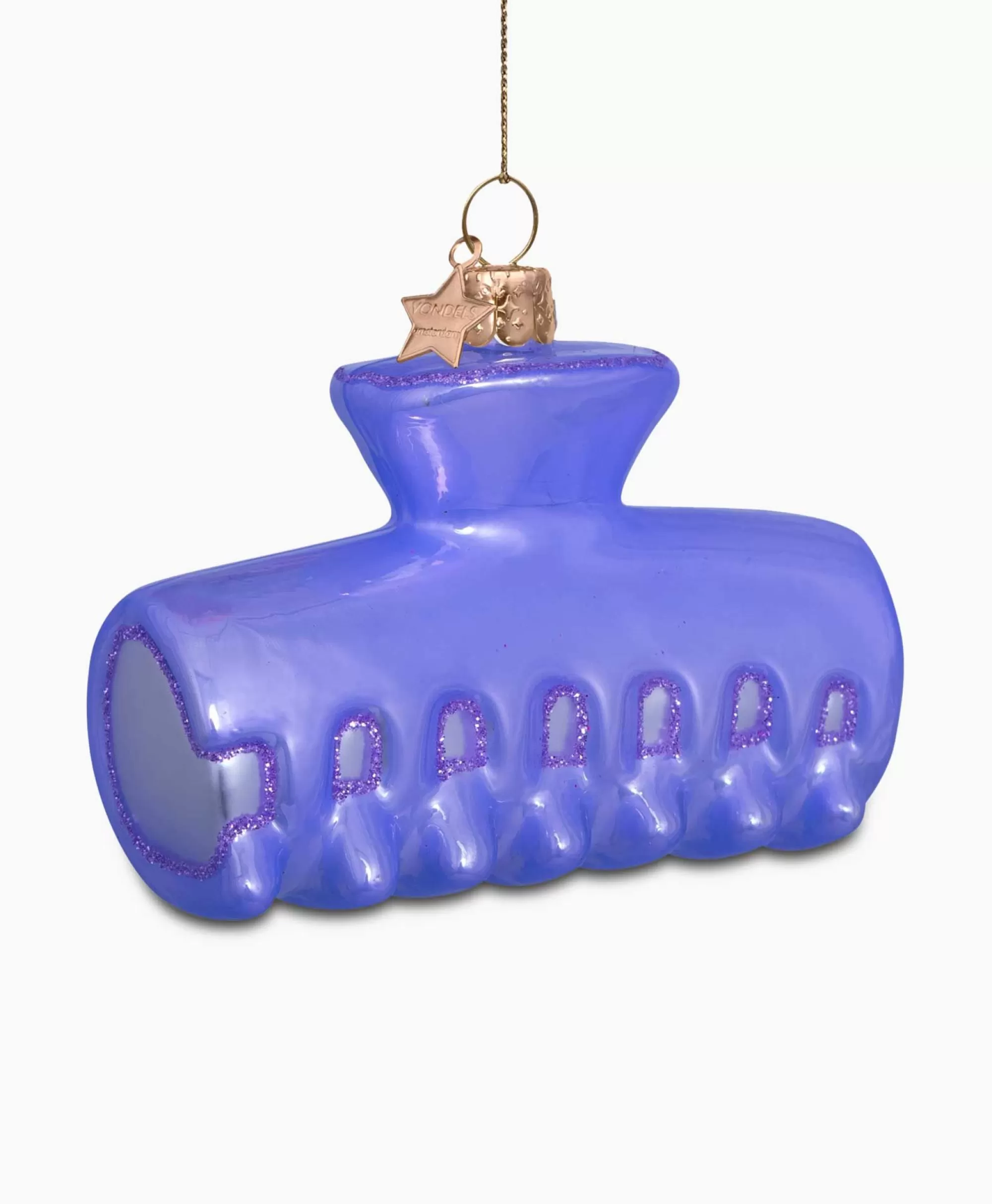 Fermaglio Capelli Elegante con Pallina Natalizia Viola - Accessorio Festivo Lifestyle Vondels