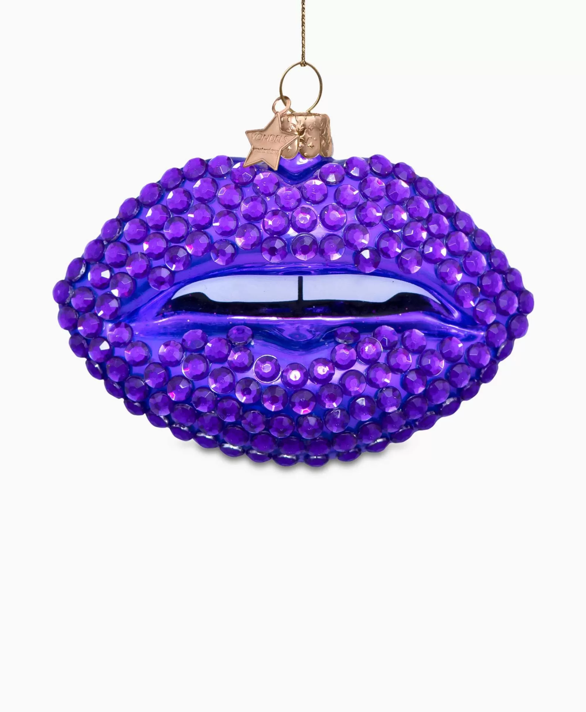 Vondels Pallina Natalizia - Labbra Viola Brillanti per uno Stile Festivo