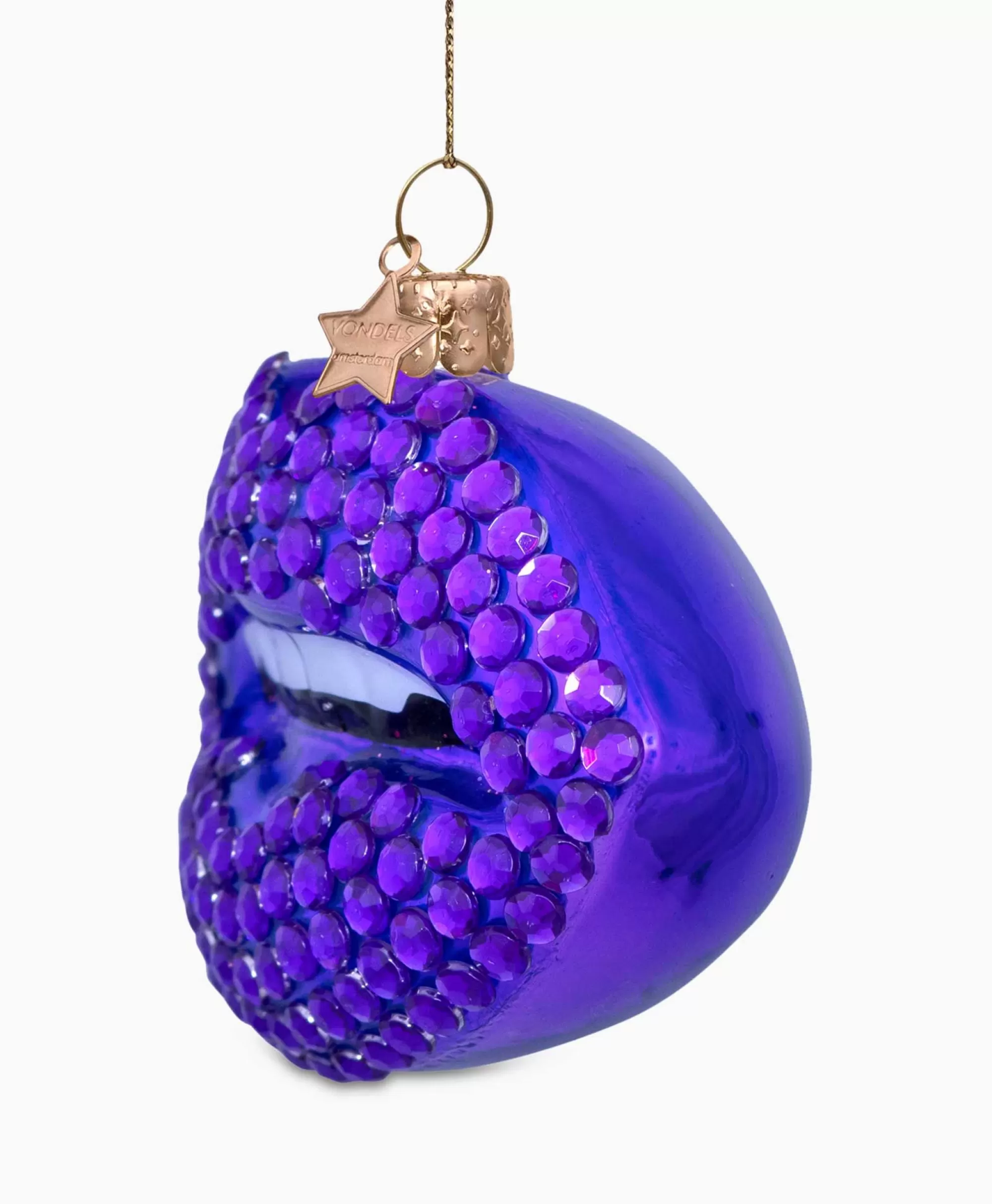 Vondels Pallina Natalizia - Labbra Viola Brillanti per uno Stile Festivo