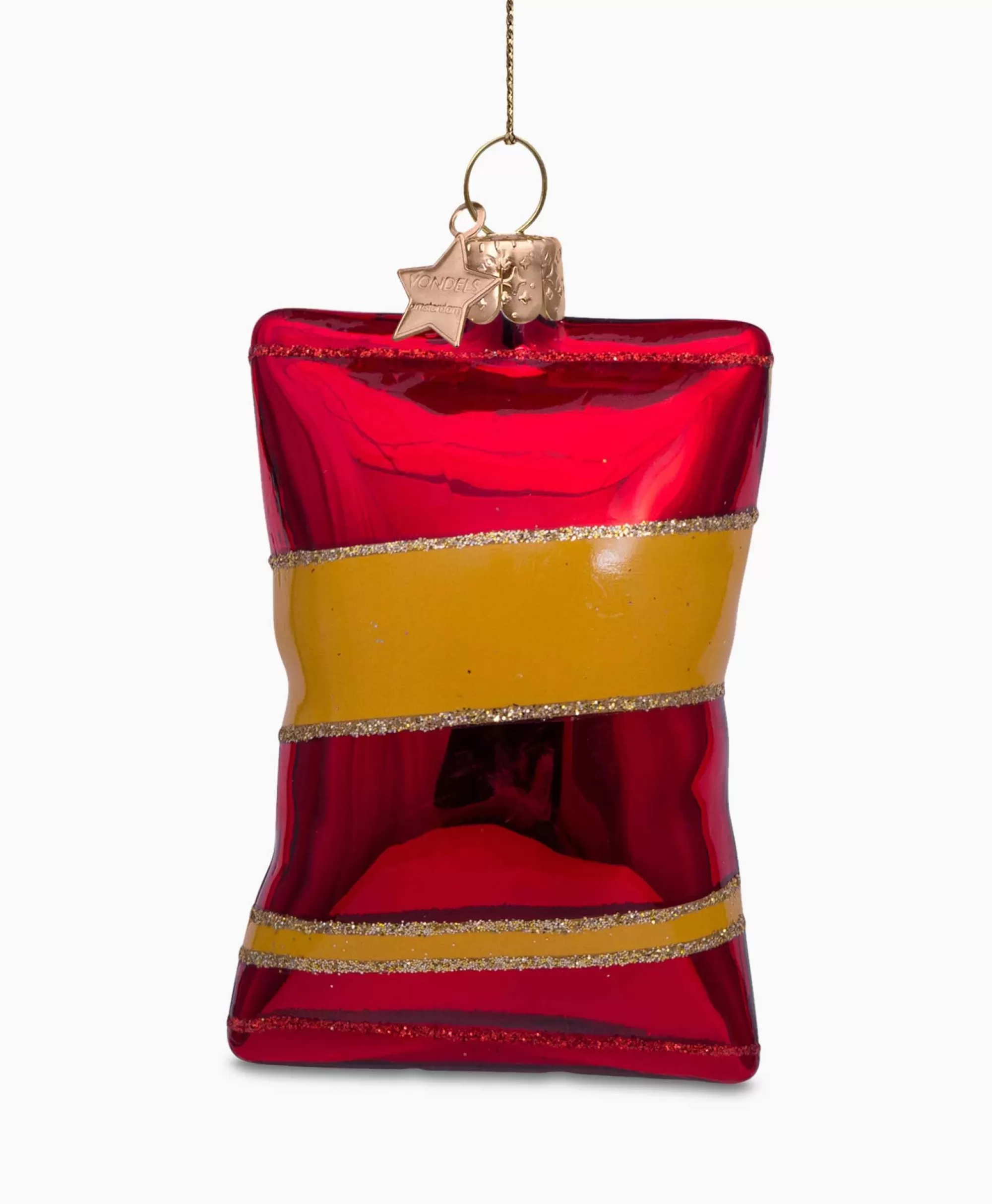 Vondels - Pallina di Natale Croccante: Patatine Naturali Integrali con Tocco di Sale Rosso | Stile di Vita Autentico