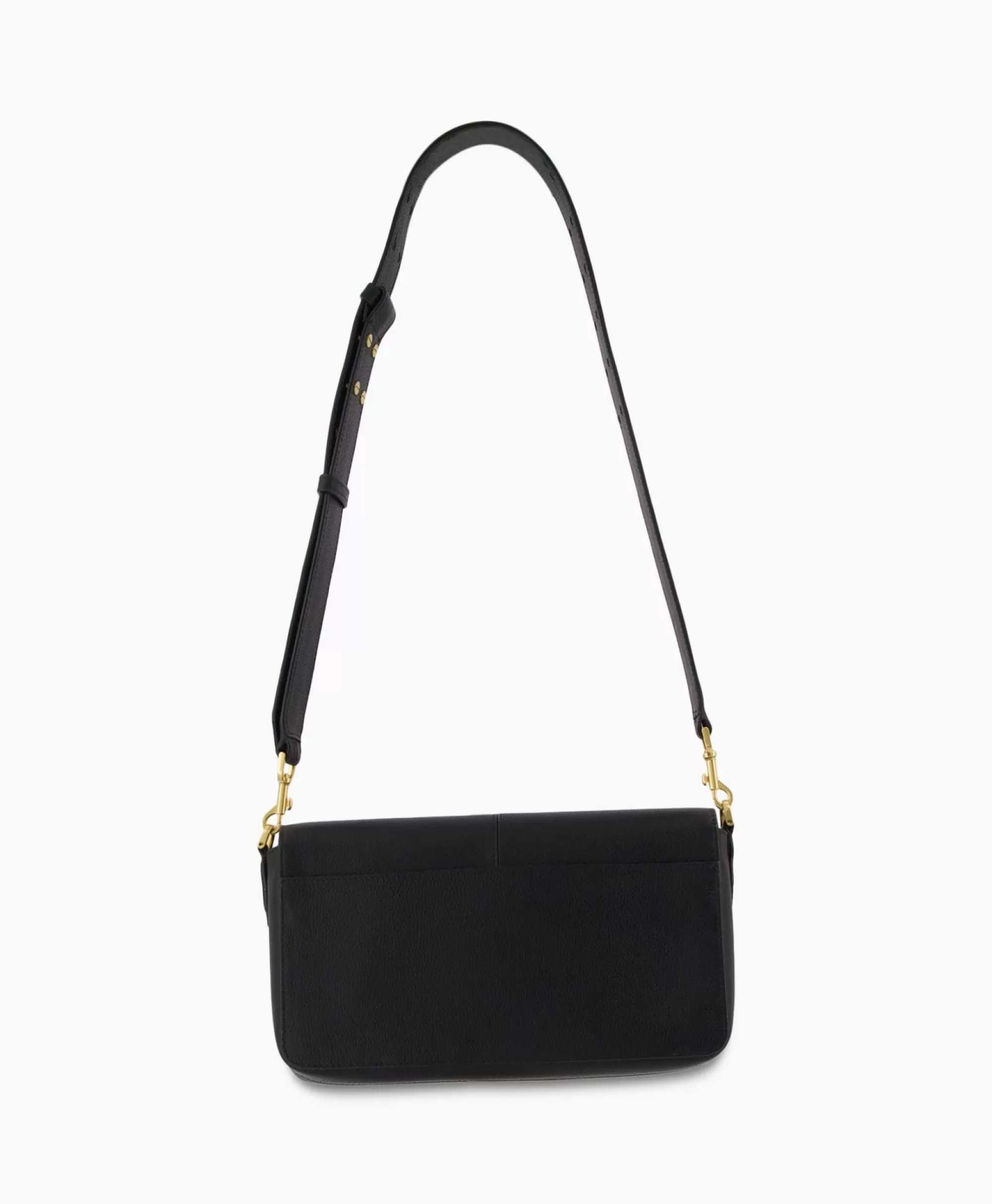 Zadig & Voltaire Borsetta a Tracolla Borderline in Pelle Scamosciata - Nero Opaco, Compagna Perfetta per Ogni Giorno