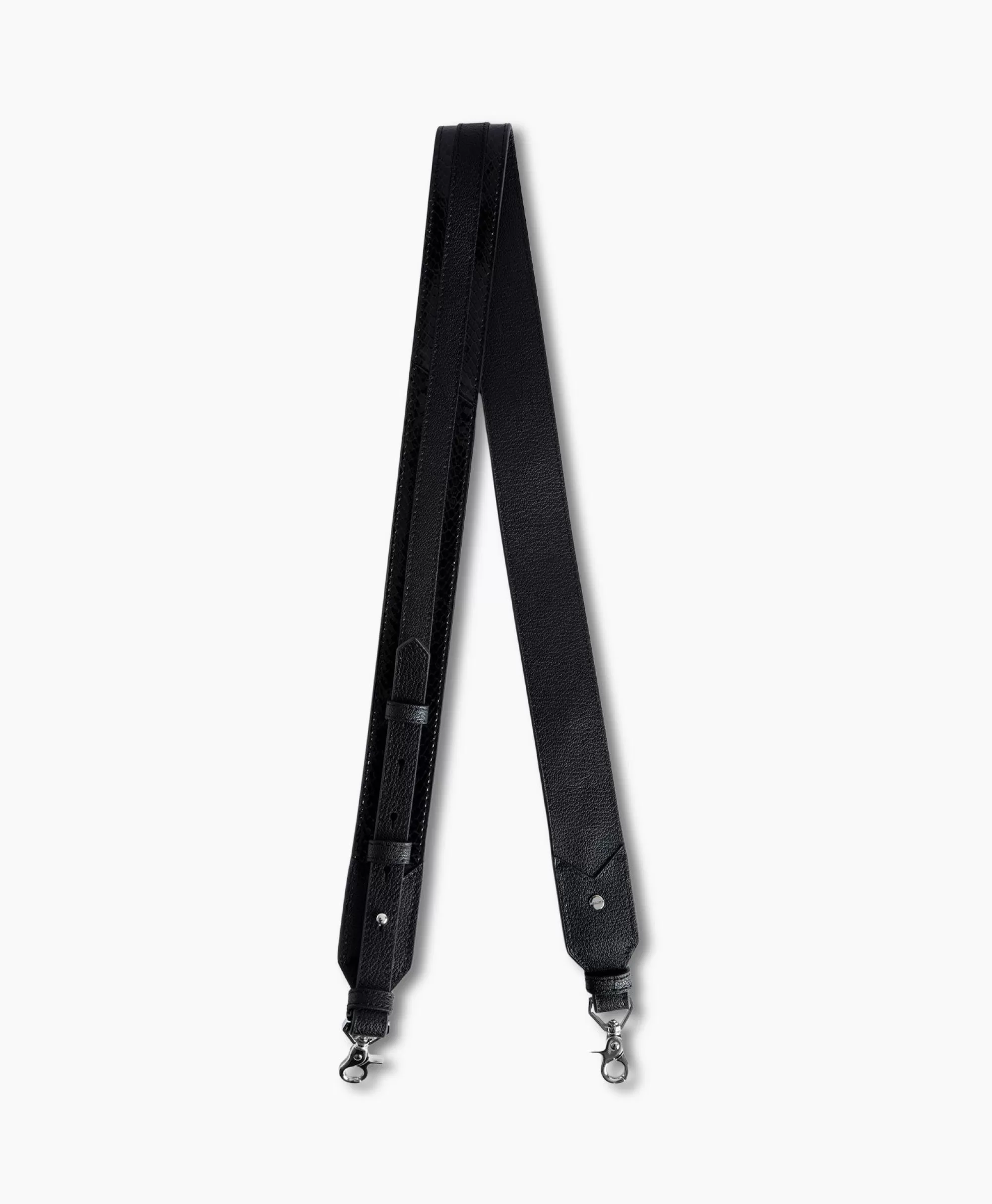 Zadig & Voltaire Cinturino Regolabile Lucido - Nero Selvaggio con Chiusura Moderna