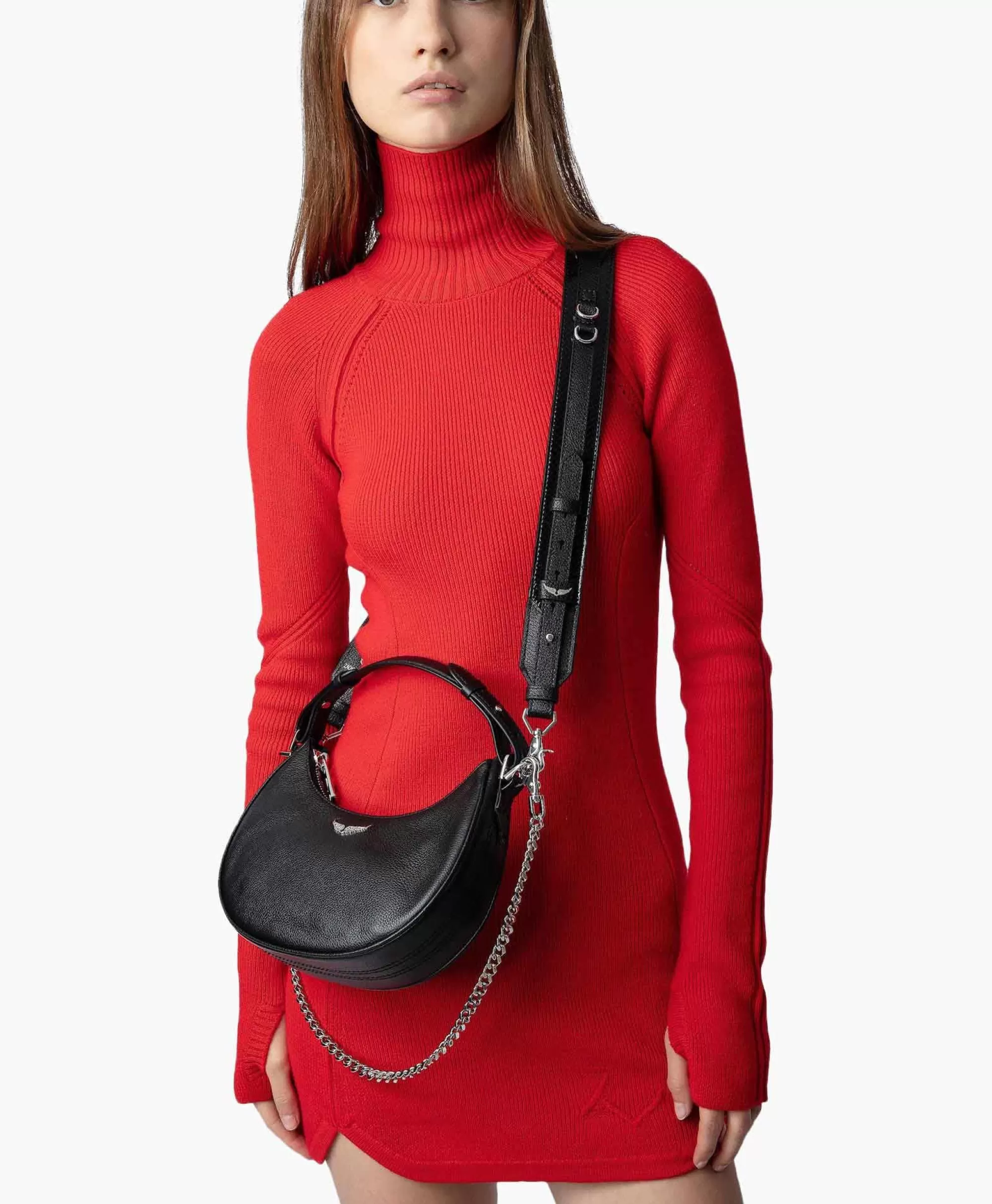Zadig & Voltaire Cinturino Regolabile Lucido - Nero Selvaggio con Chiusura Moderna